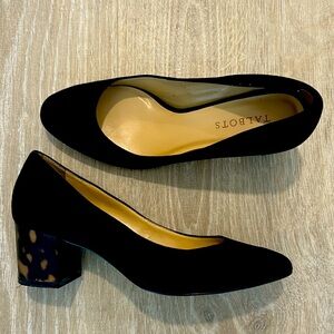 Talbots tortoise heel pumps